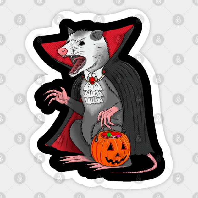 Possum Dracula Sticker by Justanos